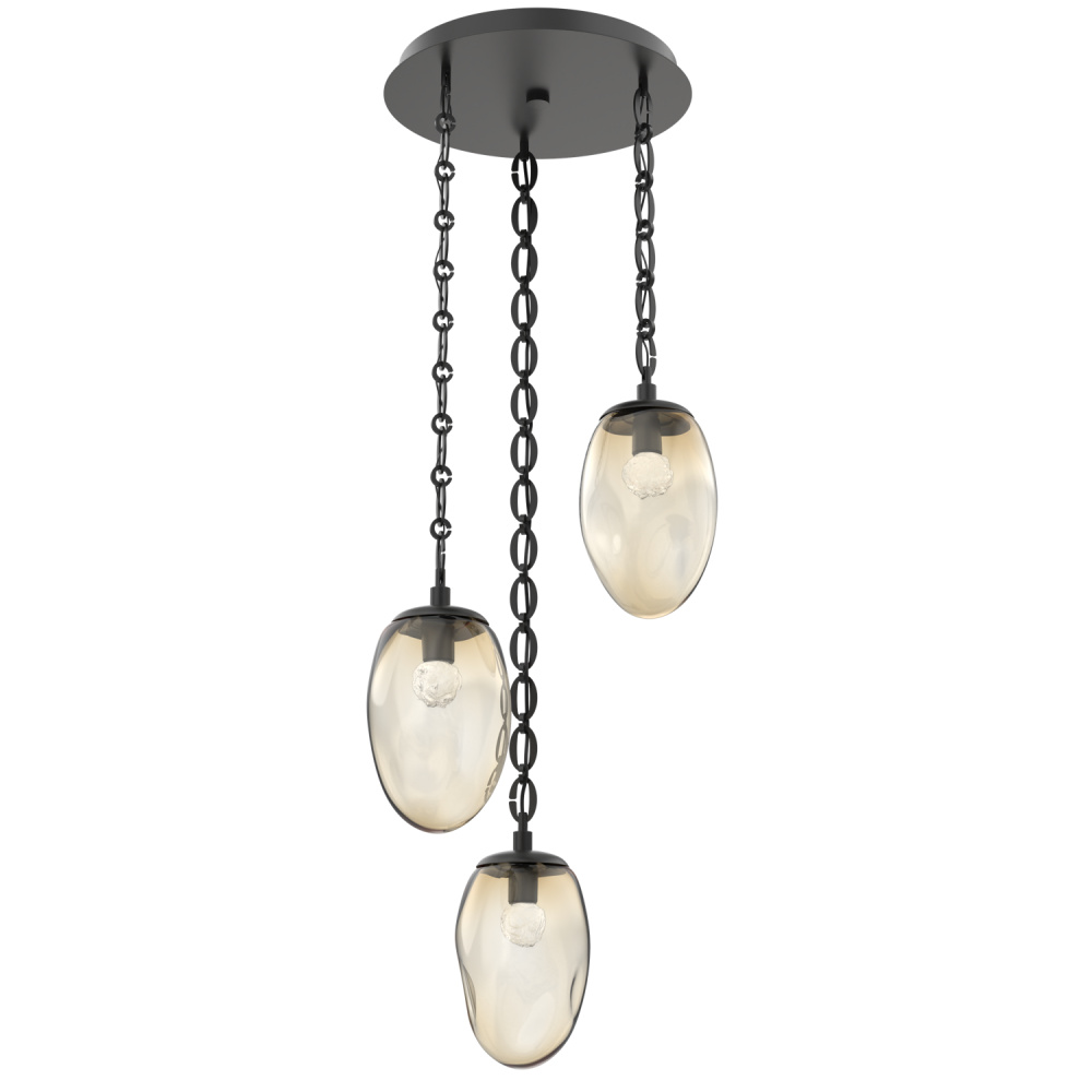 Meteo Round 3pc Multi-Pendant with Chain (LED)