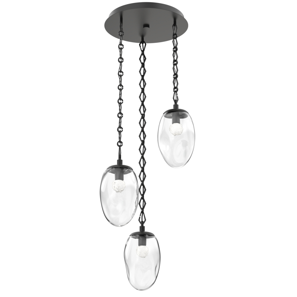Meteo Round 3pc Multi-Pendant with Chain (LED)