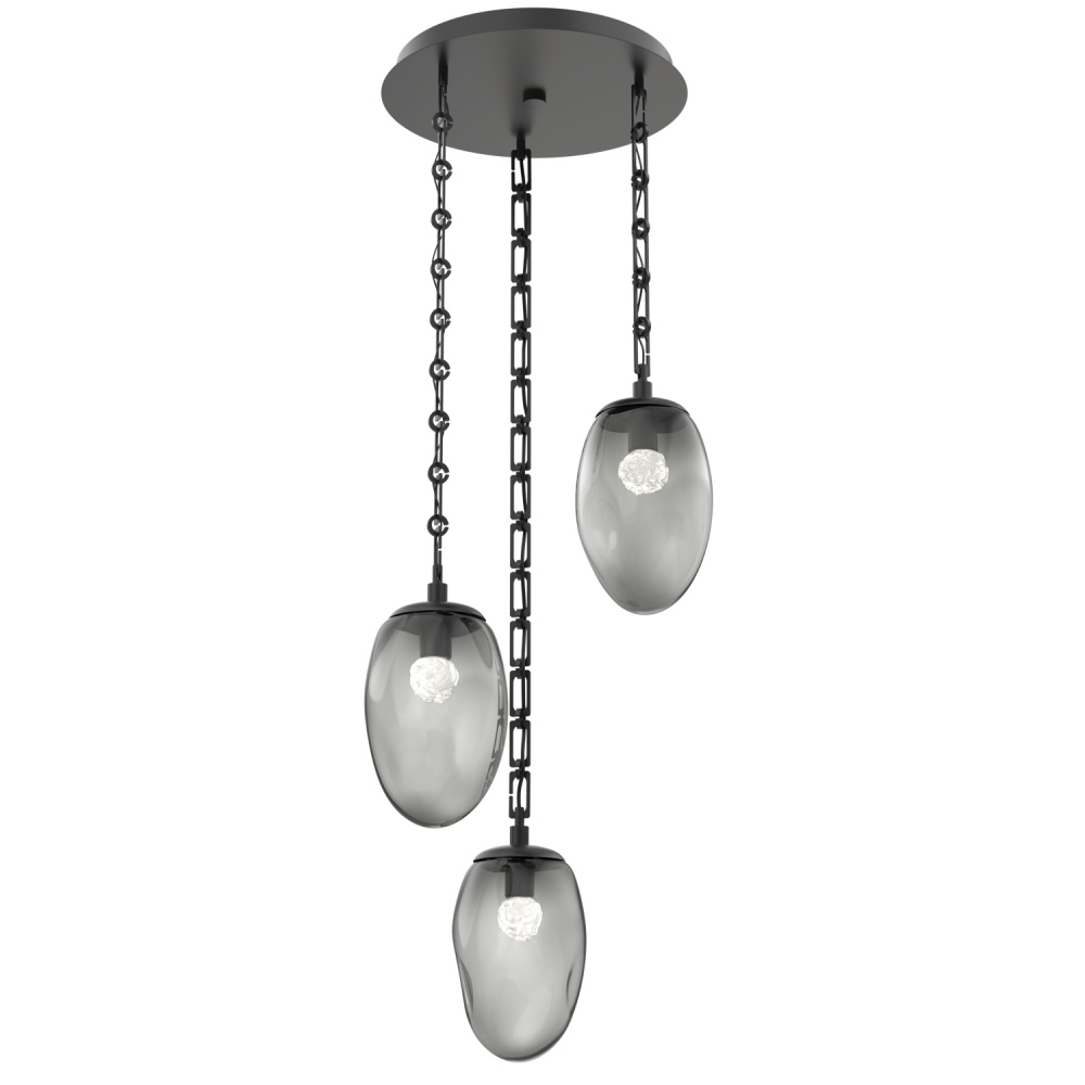 Meteo Round 3pc Multi-Pendant with Chain (LED)
