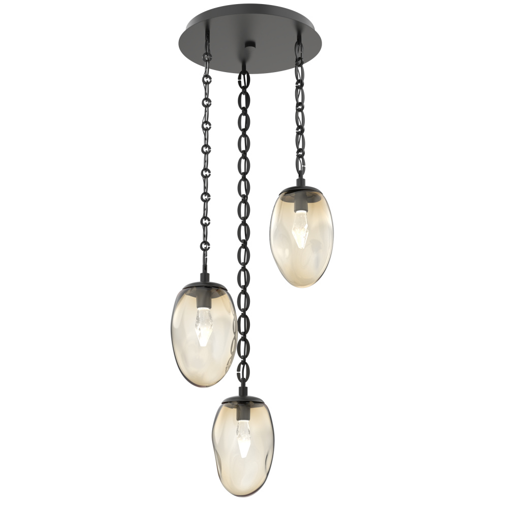 Meteo Round 3pc Multi-Pendant with Chain (LED)