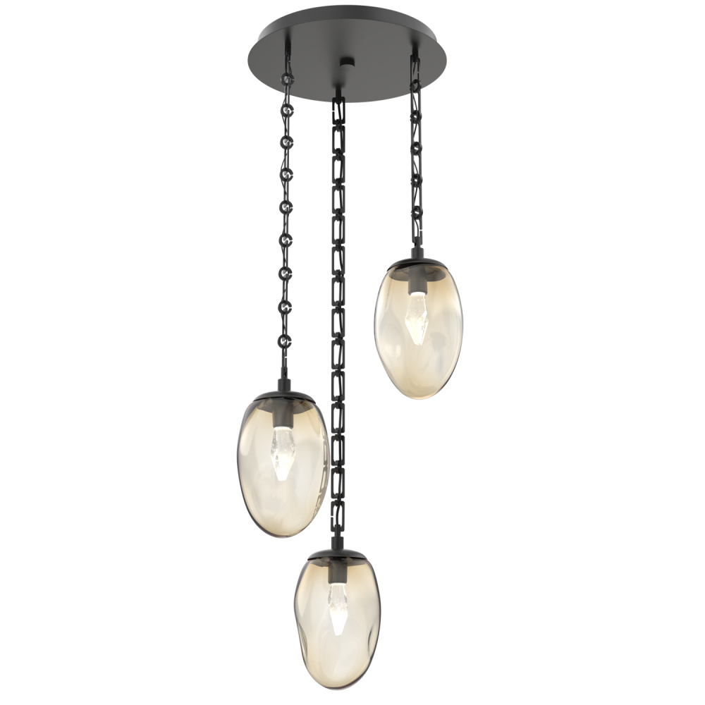 Meteo Round 3pc Multi-Pendant with Chain (LED)