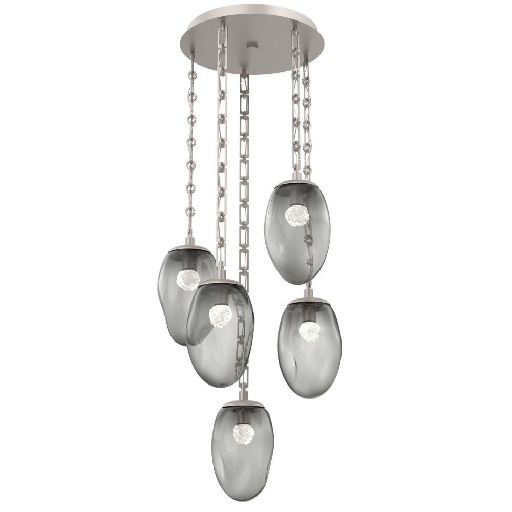 Meteo Round 5pc Multi-Pendant with Chain (LED)