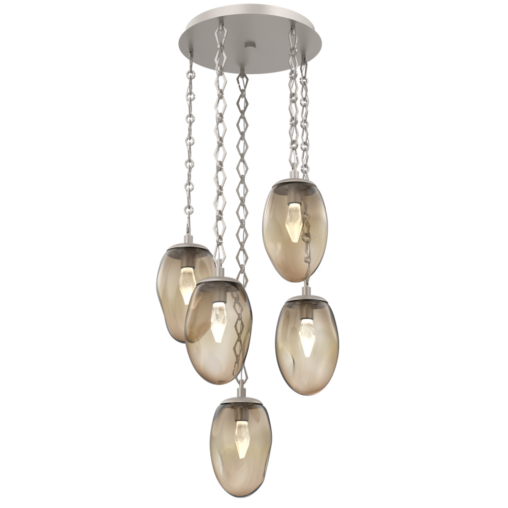 Meteo Round 5pc Multi-Pendant with Chain (LED)