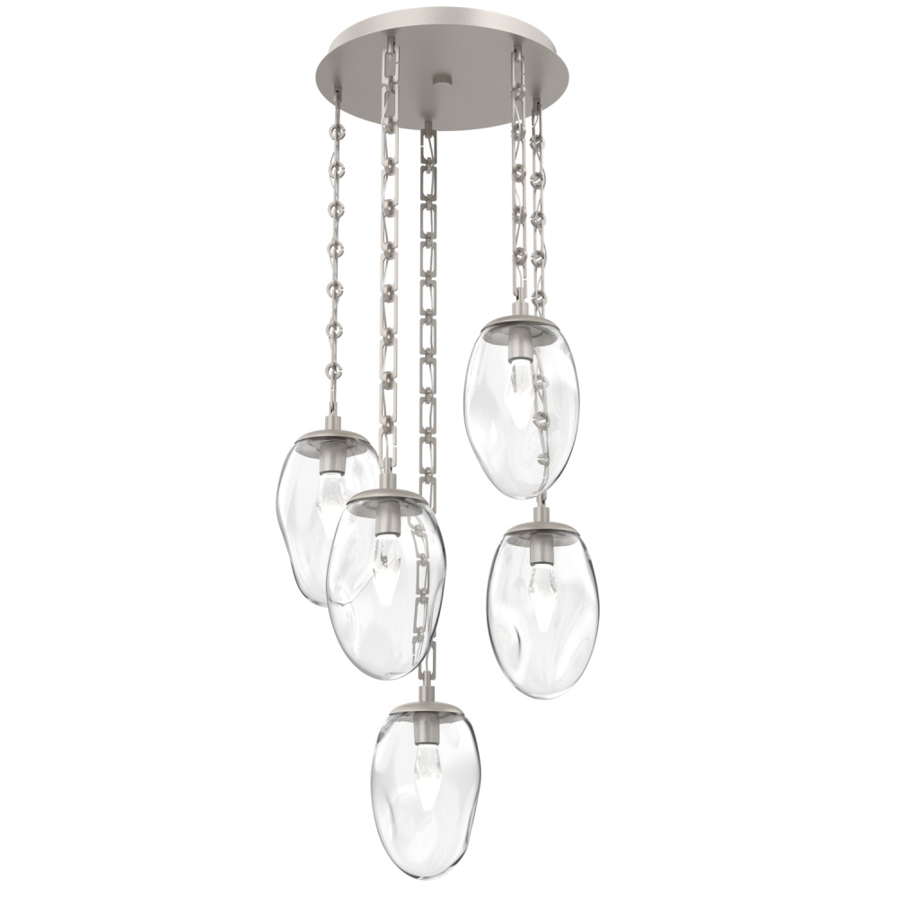 Meteo Round 5pc Multi-Pendant with Chain (LED)