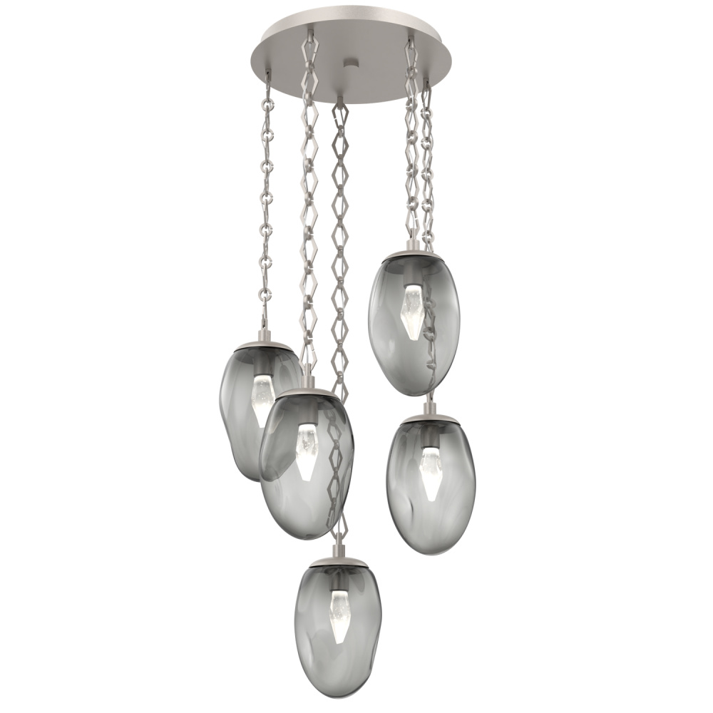 Meteo Round 5pc Multi-Pendant with Chain (LED)