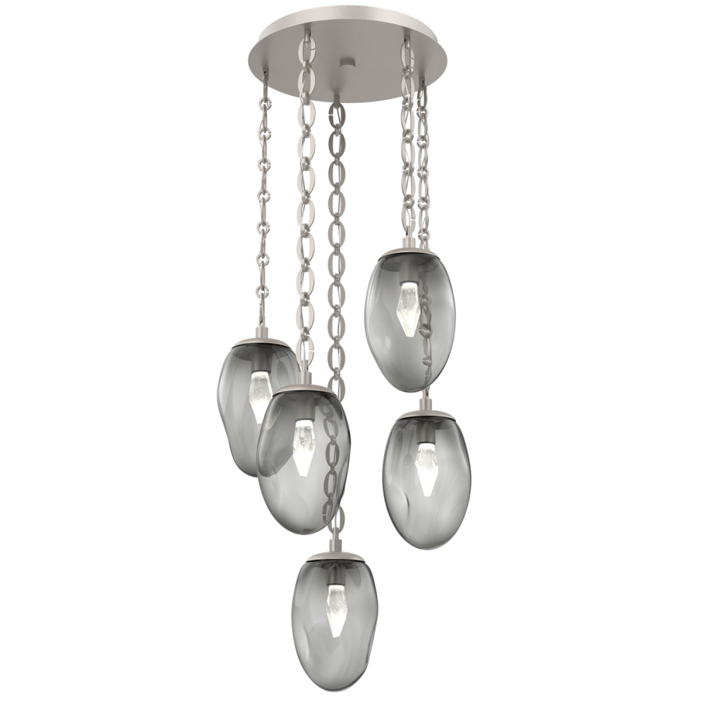 Meteo Round 5pc Multi-Pendant with Chain (LED)