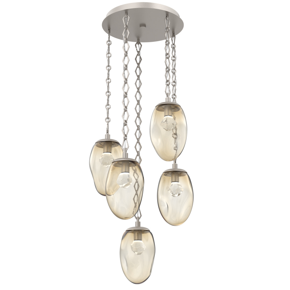 Meteo Round 5pc Multi-Pendant with Chain (LED)