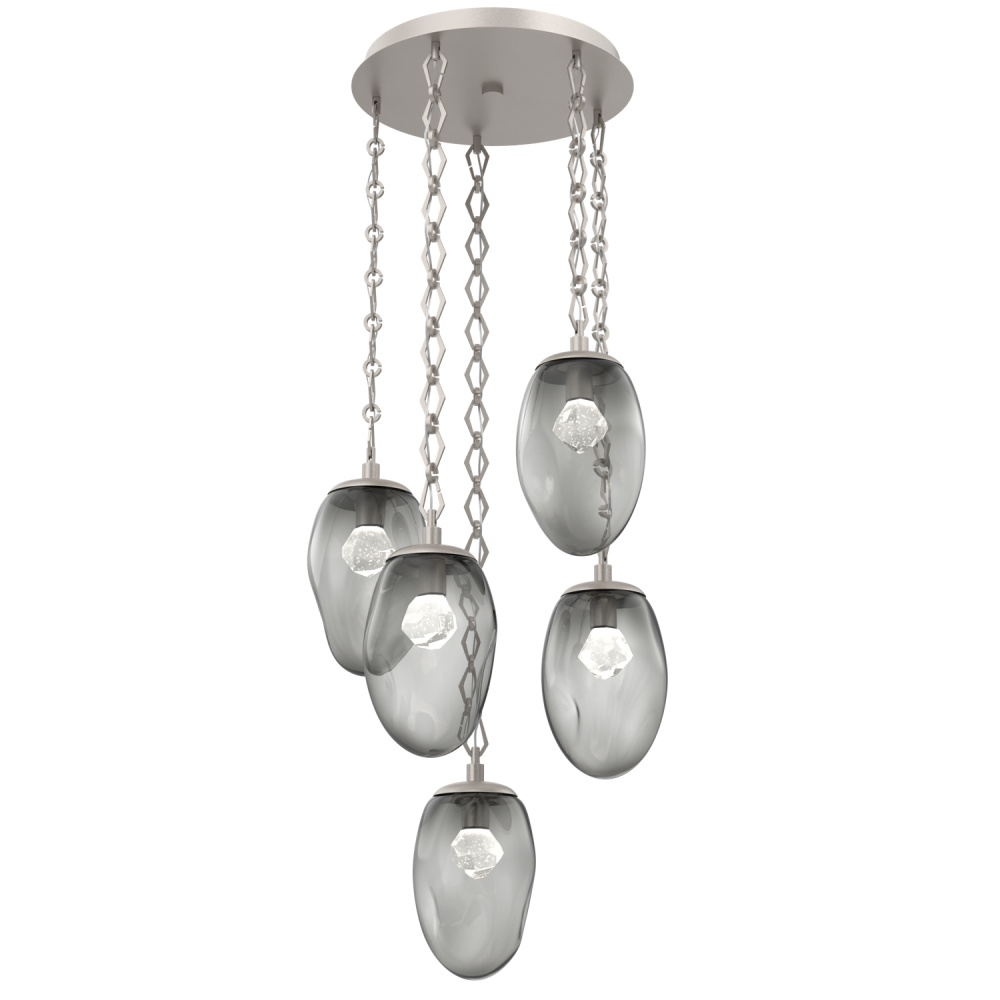 Meteo Round 5pc Multi-Pendant with Chain (LED)
