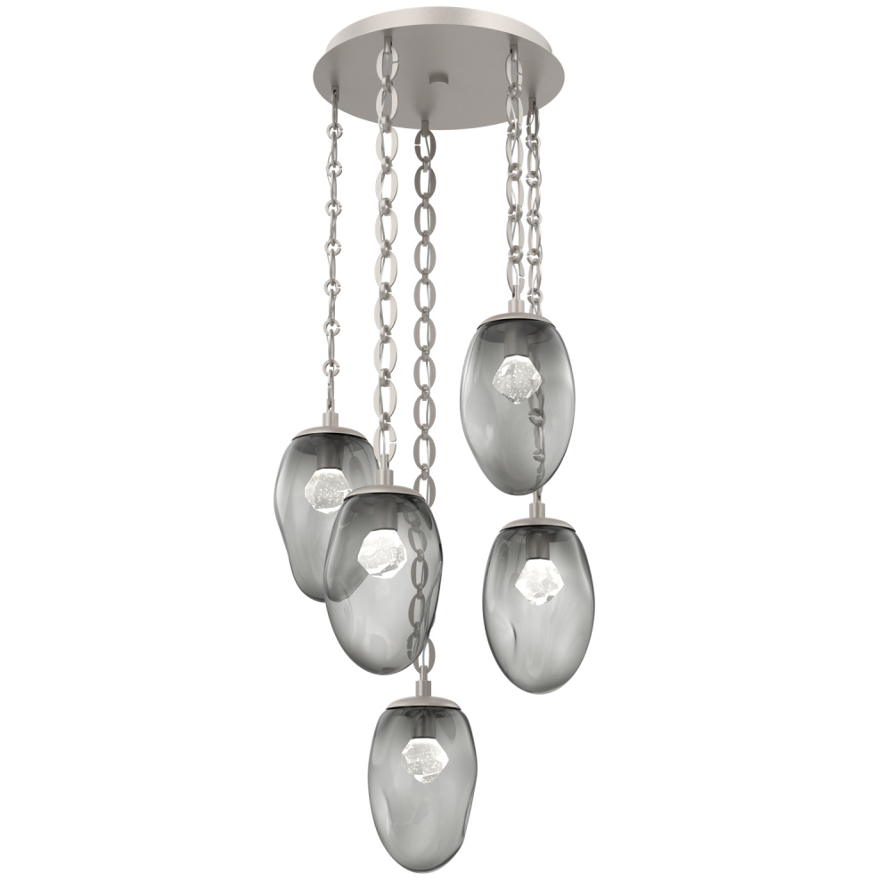 Meteo Round 5pc Multi-Pendant with Chain (LED)
