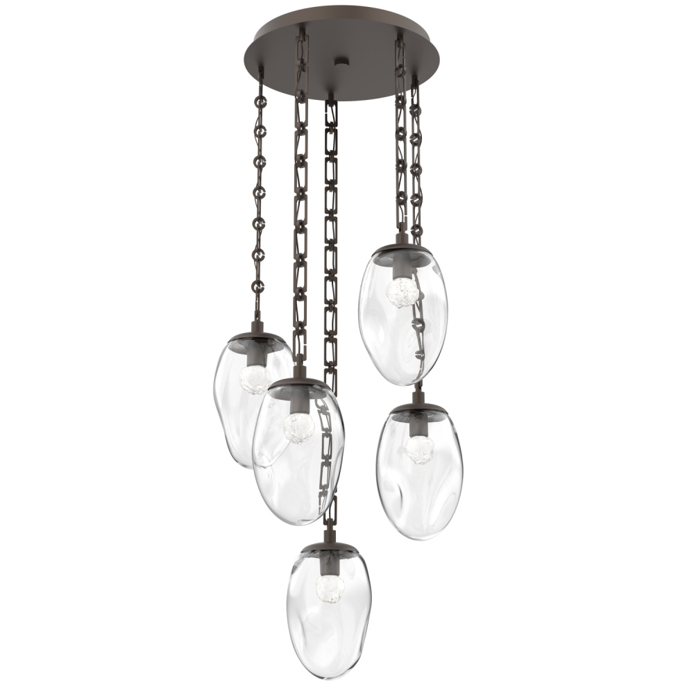 Meteo Round 5pc Multi-Pendant with Chain (LED)