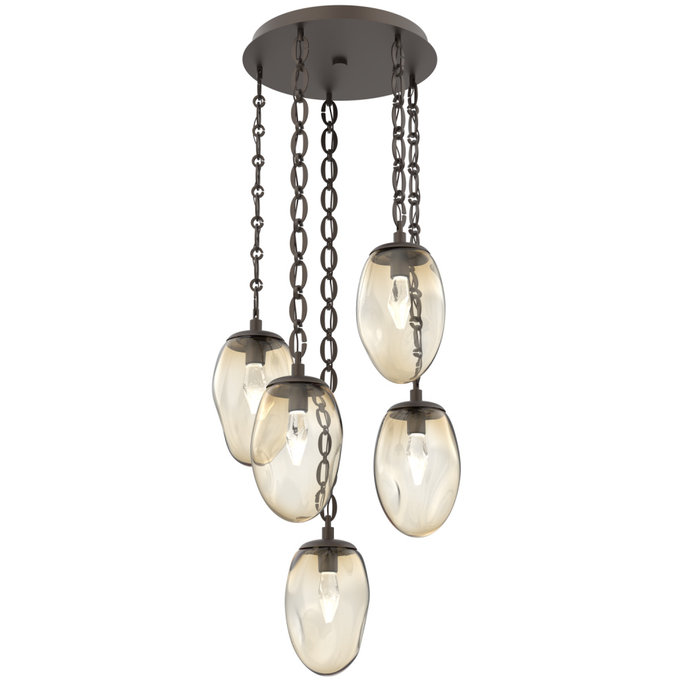 Meteo Round 5pc Multi-Pendant with Chain (LED)