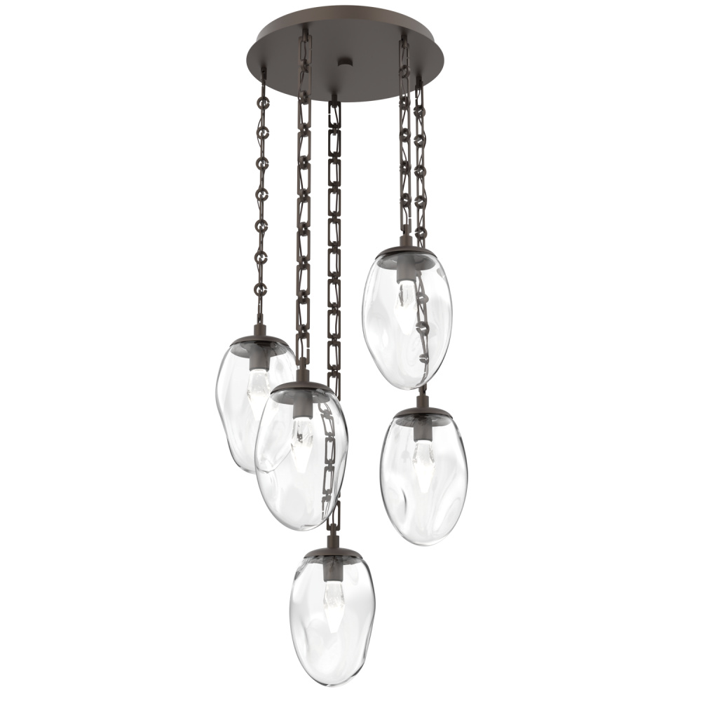 Meteo Round 5pc Multi-Pendant with Chain (LED)