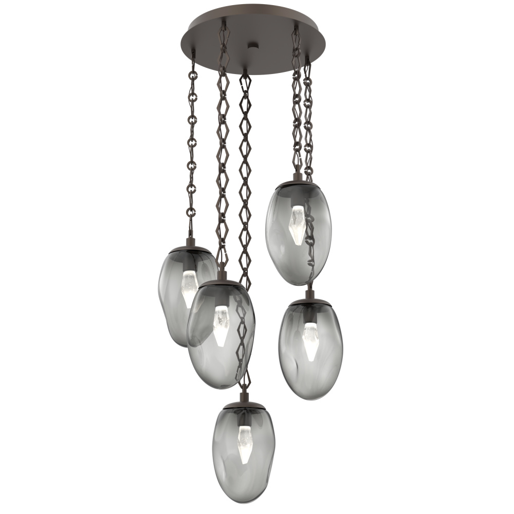 Meteo Round 5pc Multi-Pendant with Chain (LED)