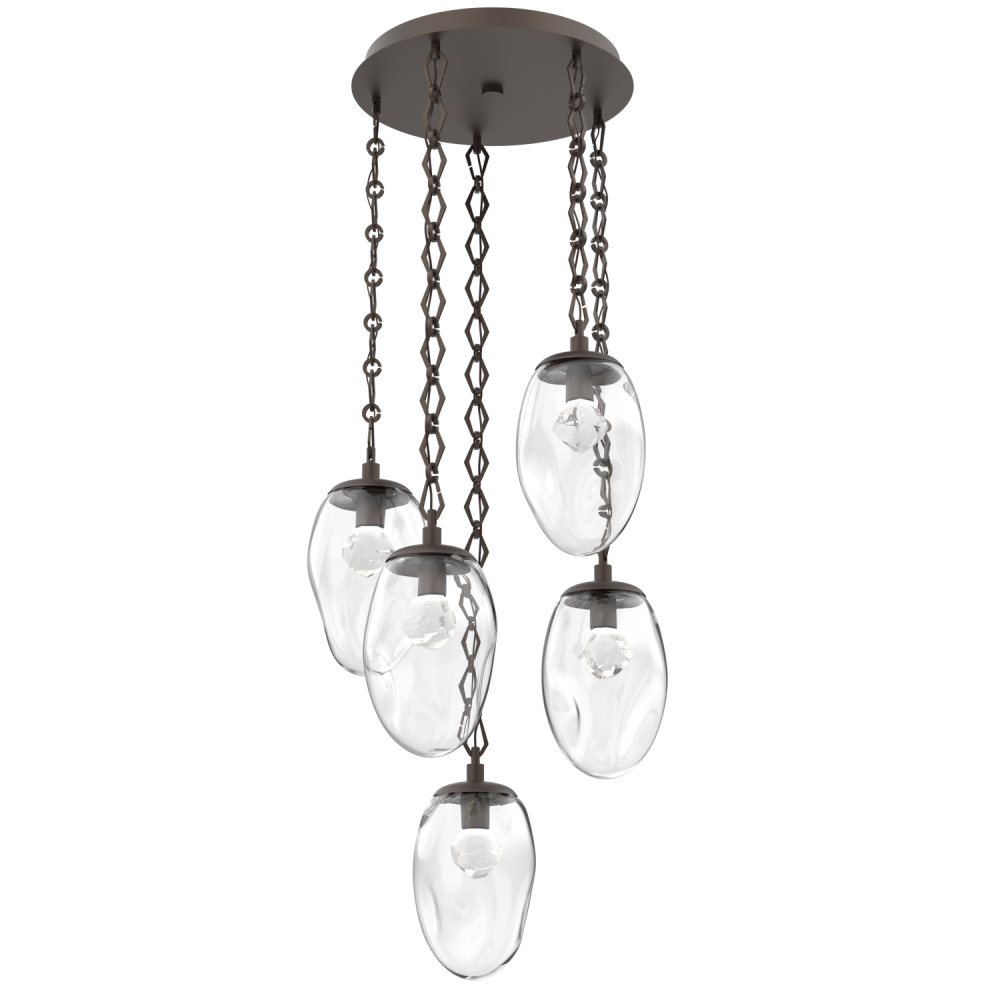 Meteo Round 5pc Multi-Pendant with Chain (LED)