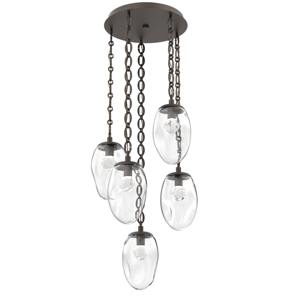 Meteo Round 5pc Multi-Pendant with Chain (LED)