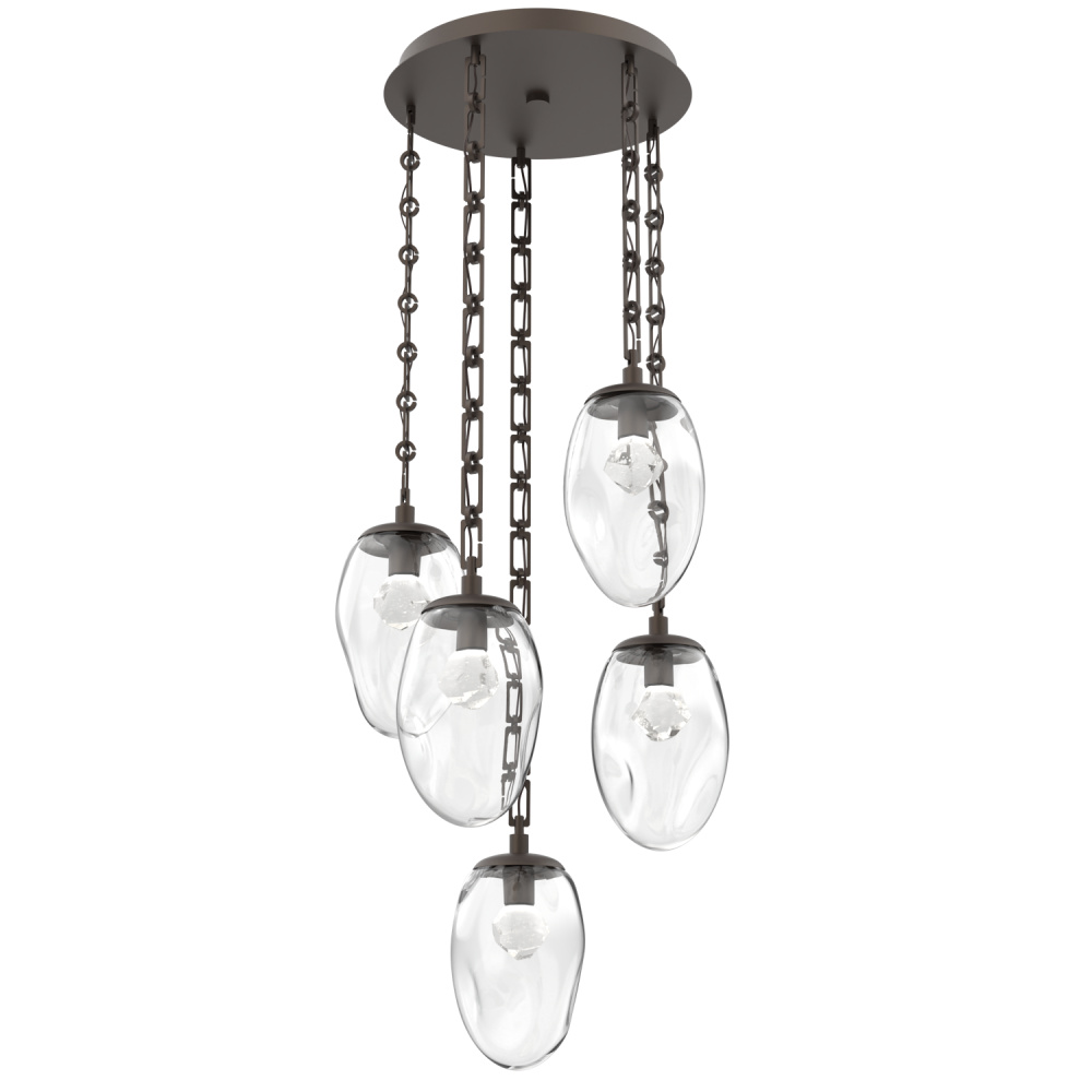 Meteo Round 5pc Multi-Pendant with Chain (LED)