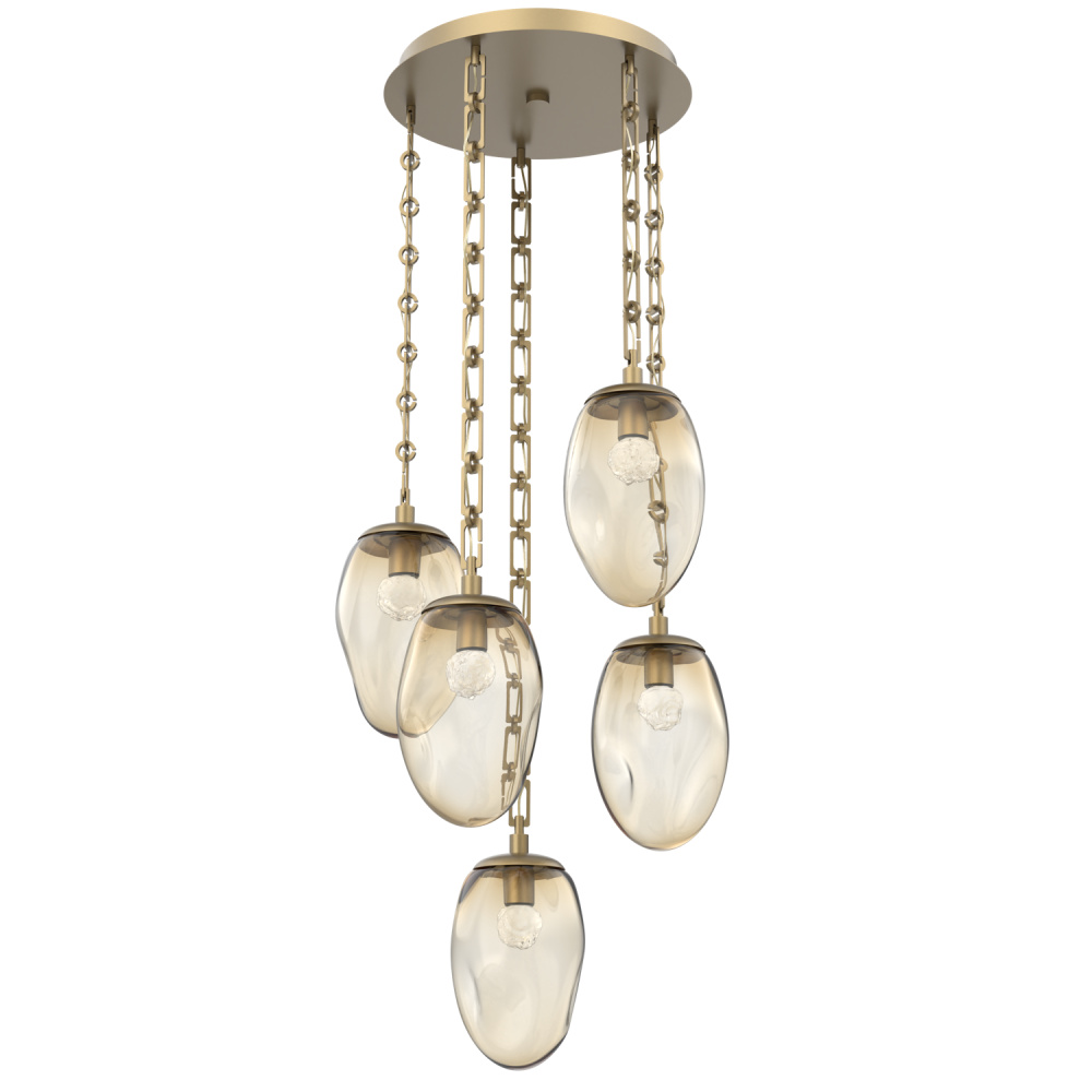 Meteo Round 5pc Multi-Pendant with Chain (LED)