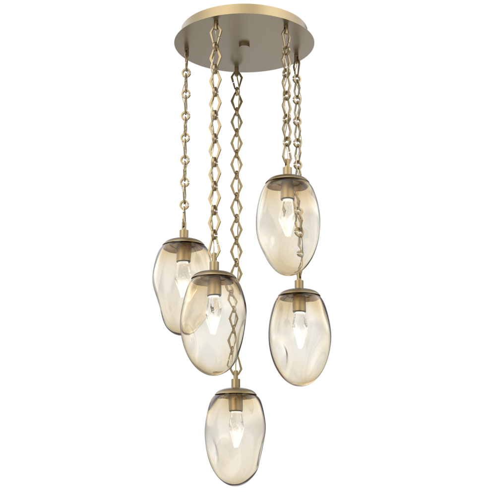 Meteo Round 5pc Multi-Pendant with Chain (LED)