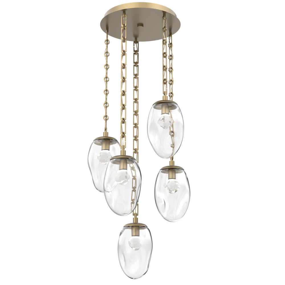 Meteo Round 5pc Multi-Pendant with Chain (LED)