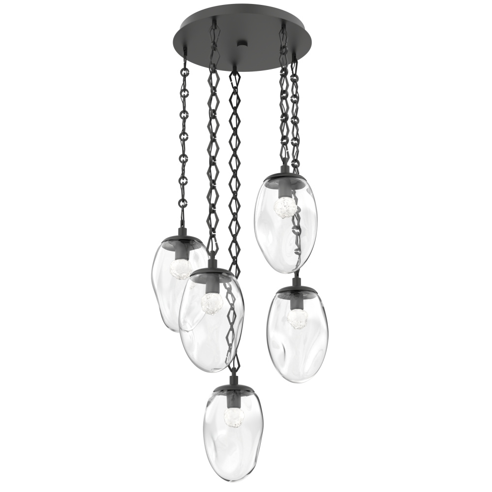 Meteo Round 5pc Multi-Pendant with Chain (LED)