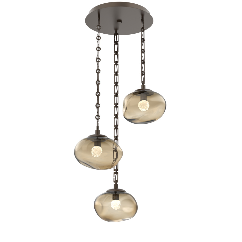 Nova Round 3pc Multi-Pendant with Chain (LED)
