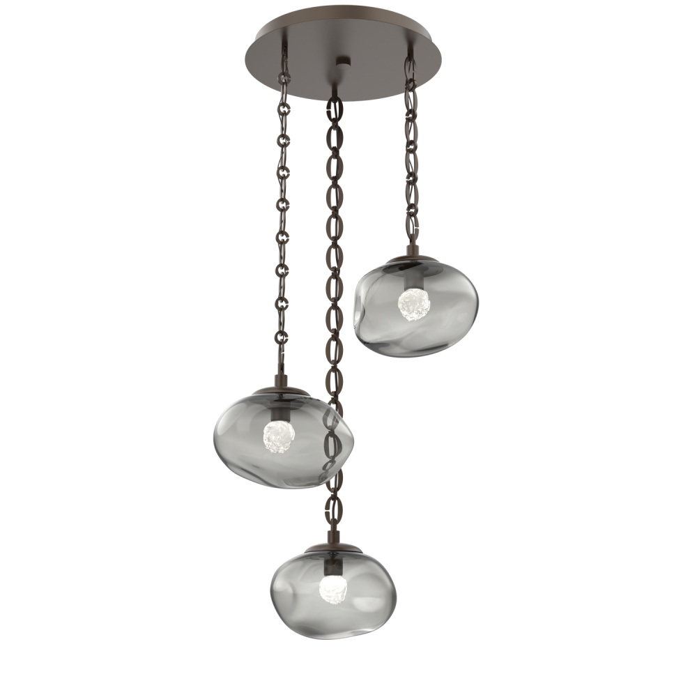 Nova Round 3pc Multi-Pendant with Chain (LED)
