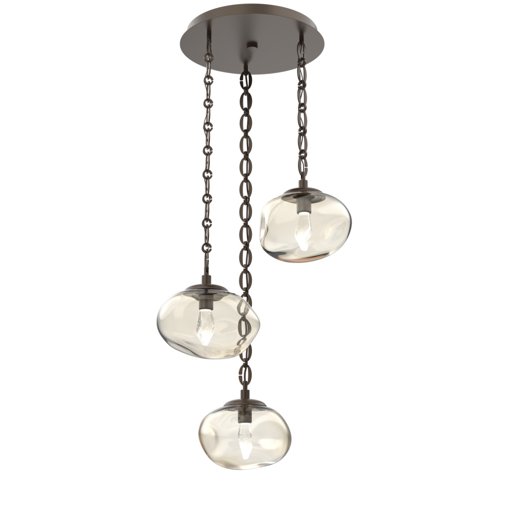 Nova Round 3pc Multi-Pendant with Chain (LED)
