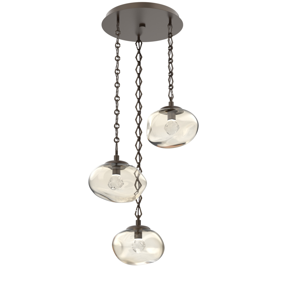 Nova Round 3pc Multi-Pendant with Chain (LED)