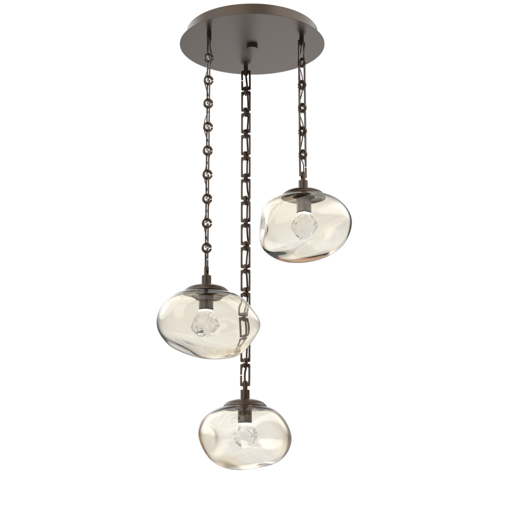 Nova Round 3pc Multi-Pendant with Chain (LED)