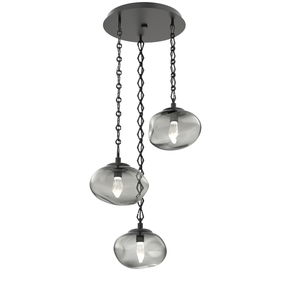 Nova Round 3pc Multi-Pendant with Chain (LED)