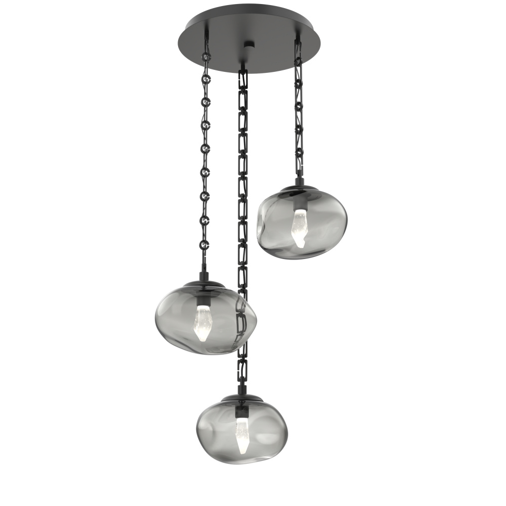 Nova Round 3pc Multi-Pendant with Chain (LED)