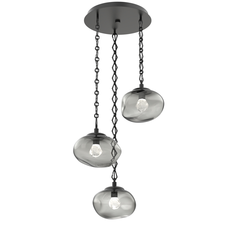 Nova Round 3pc Multi-Pendant with Chain (LED)