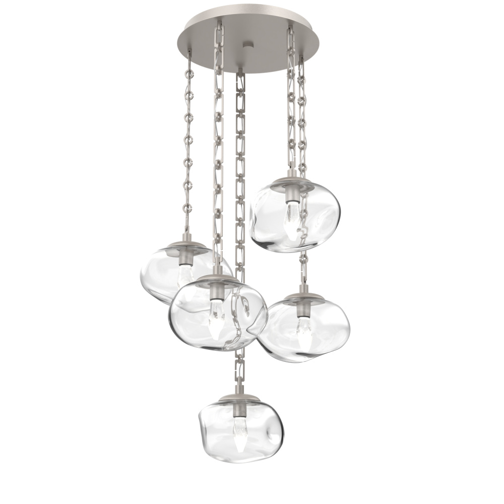 Nova Round 5pc Multi-Pendant with Chain (LED)