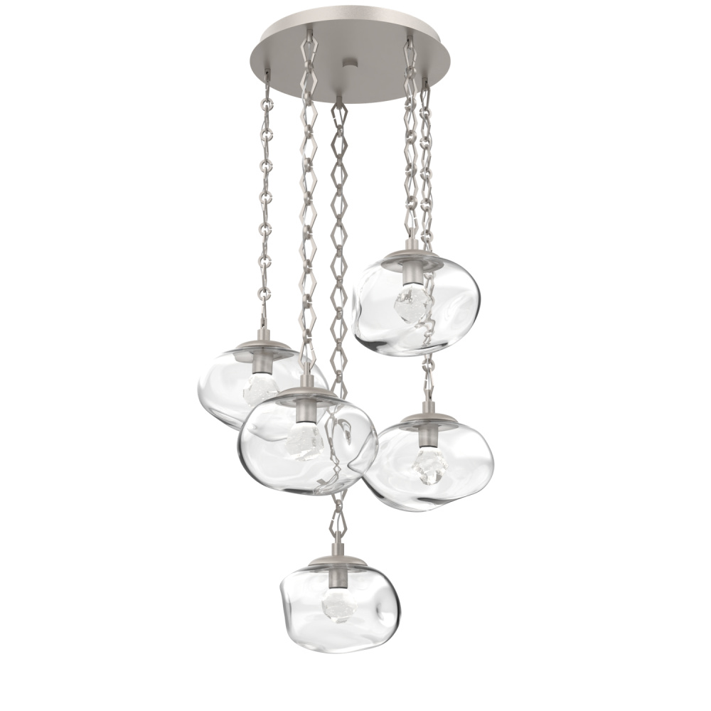 Nova Round 5pc Multi-Pendant with Chain (LED)