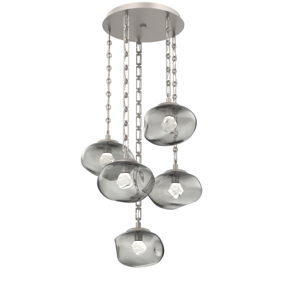 Nova Round 5pc Multi-Pendant with Chain (LED)