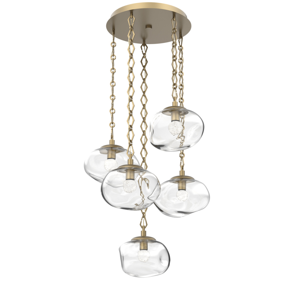Nova Round 5pc Multi-Pendant with Chain (LED)