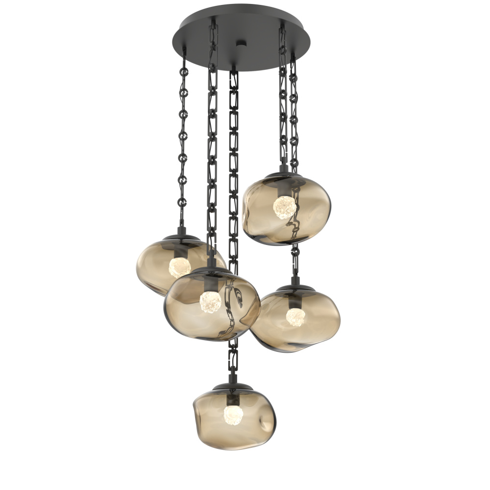 Nova Round 5pc Multi-Pendant with Chain (LED)