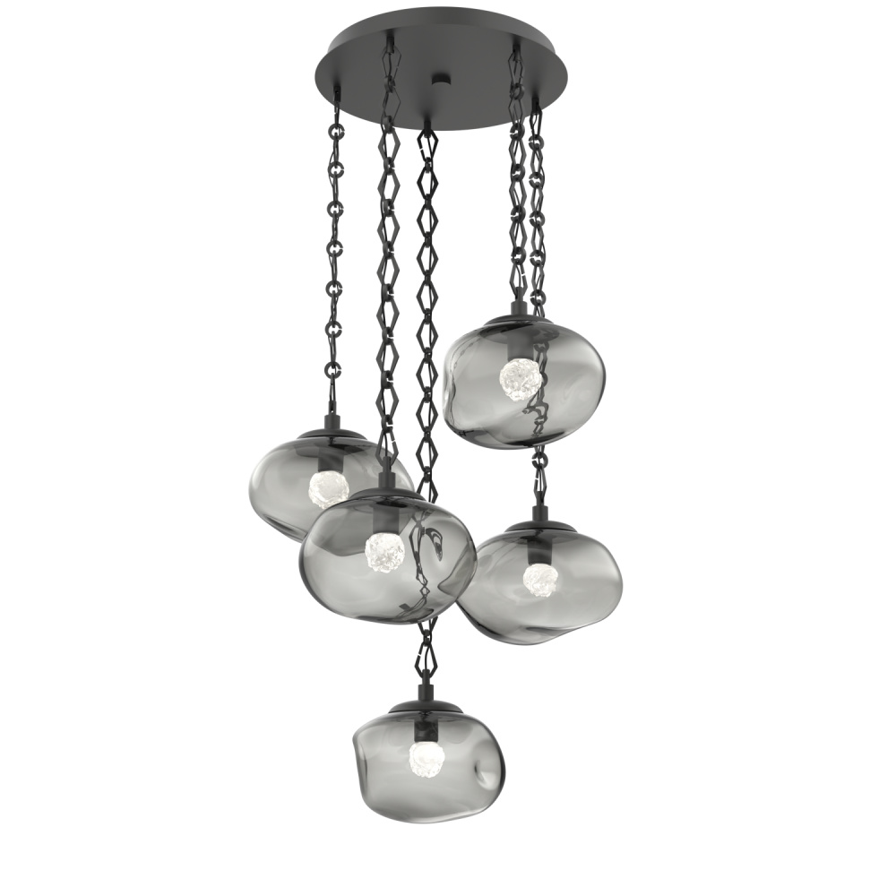 Nova Round 5pc Multi-Pendant with Chain (LED)