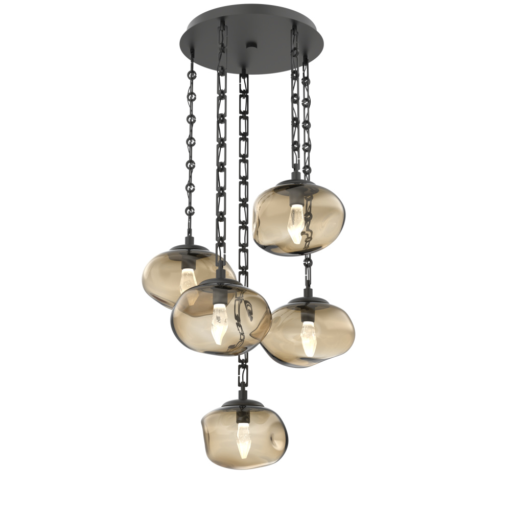 Nova Round 5pc Multi-Pendant with Chain (LED)