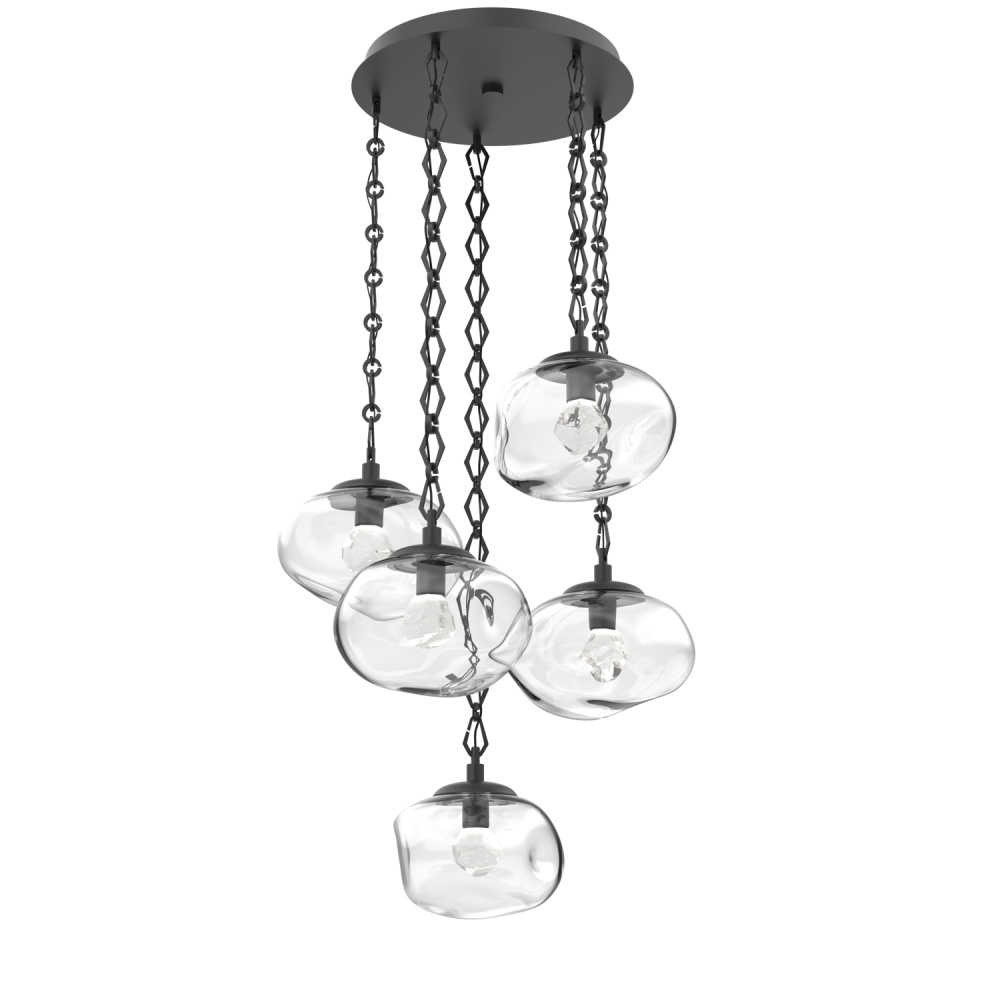 Nova Round 5pc Multi-Pendant with Chain (LED)