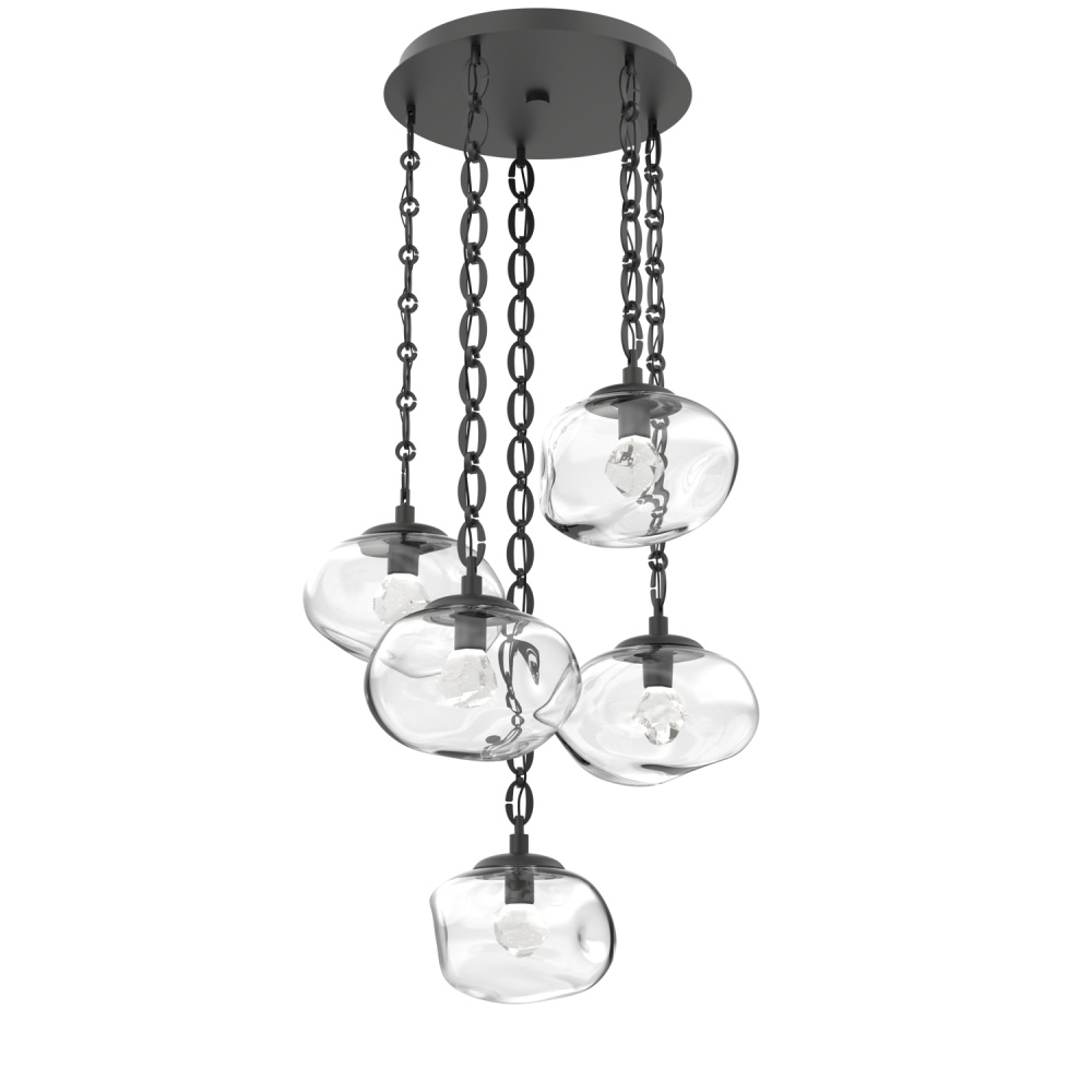 Nova Round 5pc Multi-Pendant with Chain (LED)
