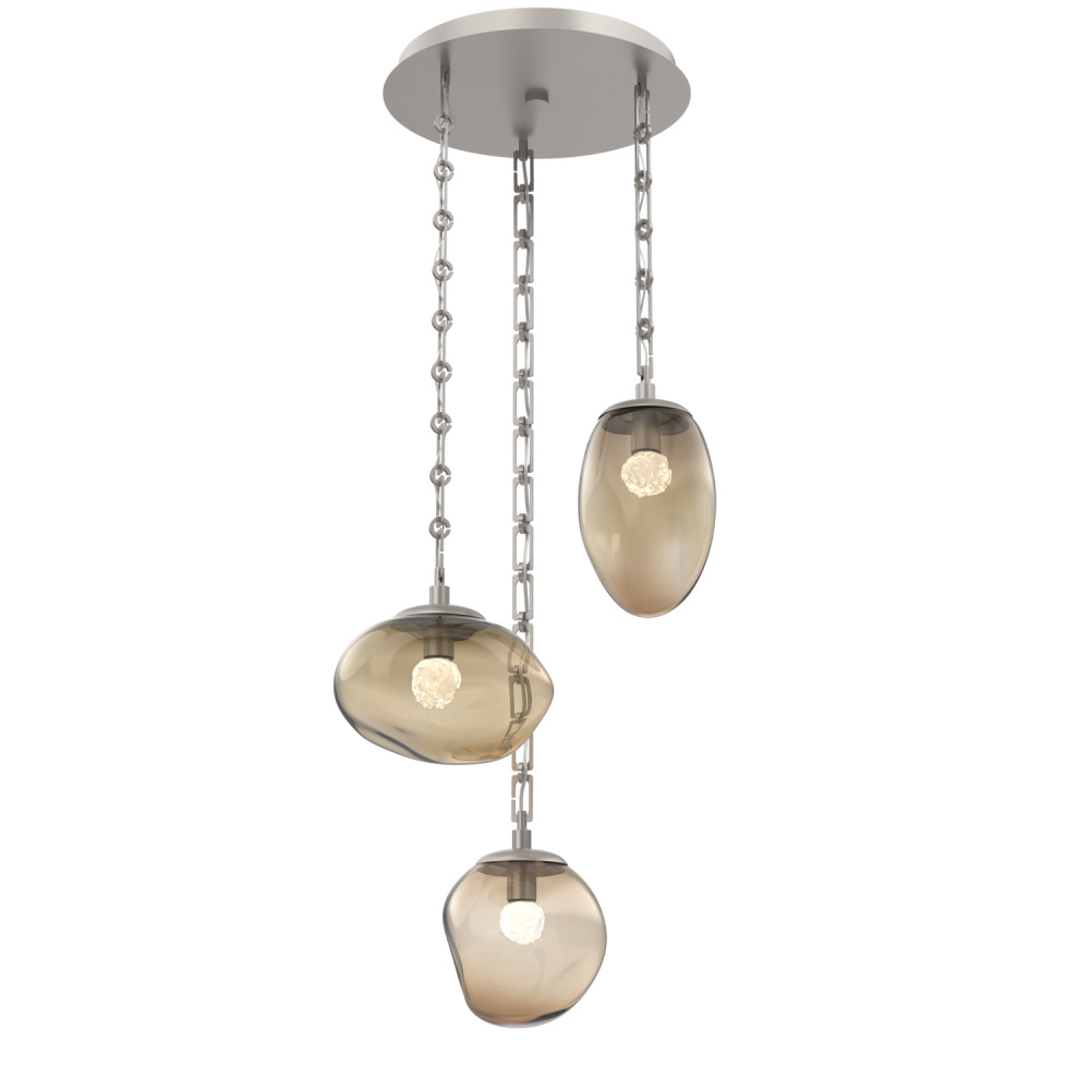 Cosmos Round 3pc Multi-Pendant with Chain (LED)