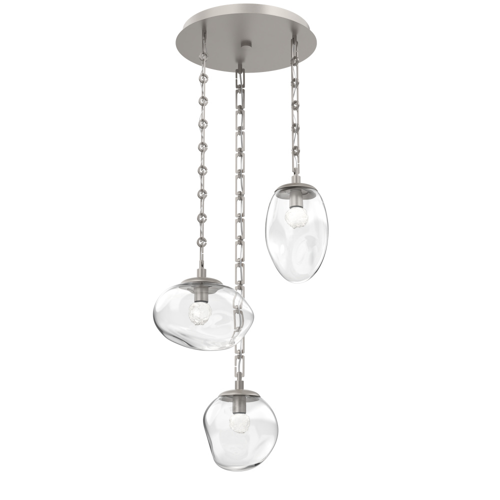 Cosmos Round 3pc Multi-Pendant with Chain (LED)