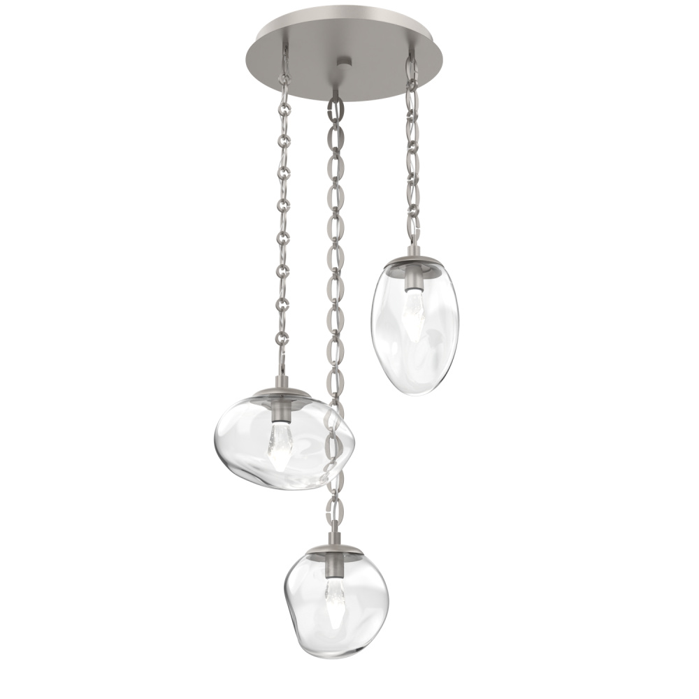 Cosmos Round 3pc Multi-Pendant with Chain (LED)