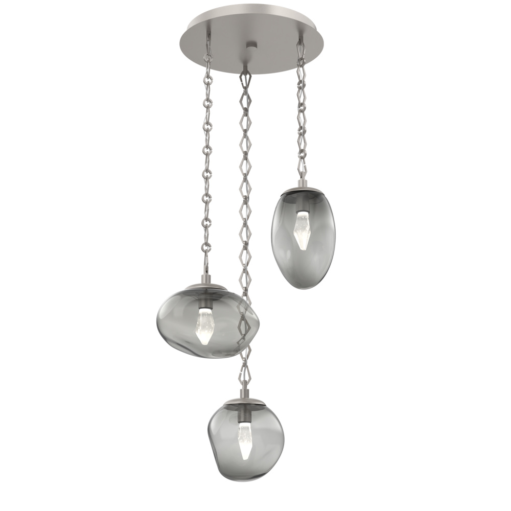Cosmos Round 3pc Multi-Pendant with Chain (LED)