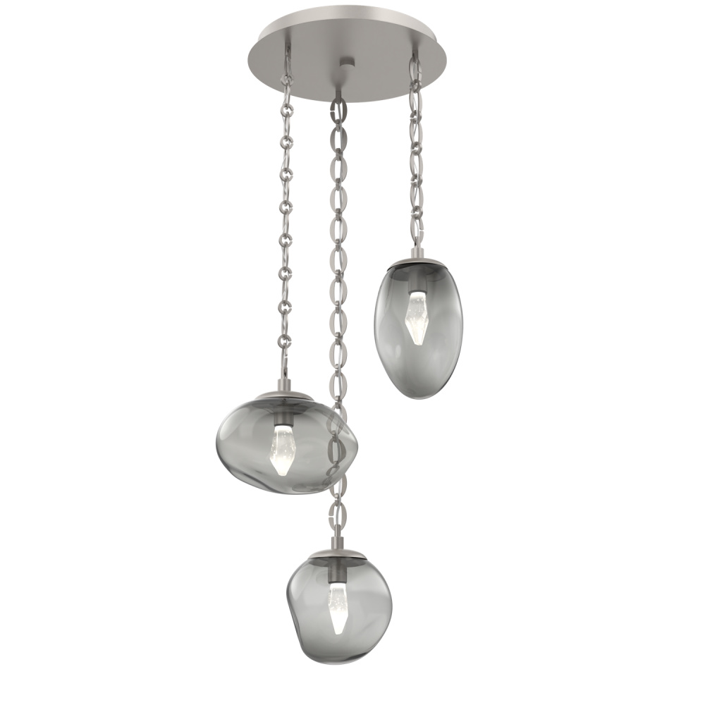 Cosmos Round 3pc Multi-Pendant with Chain (LED)