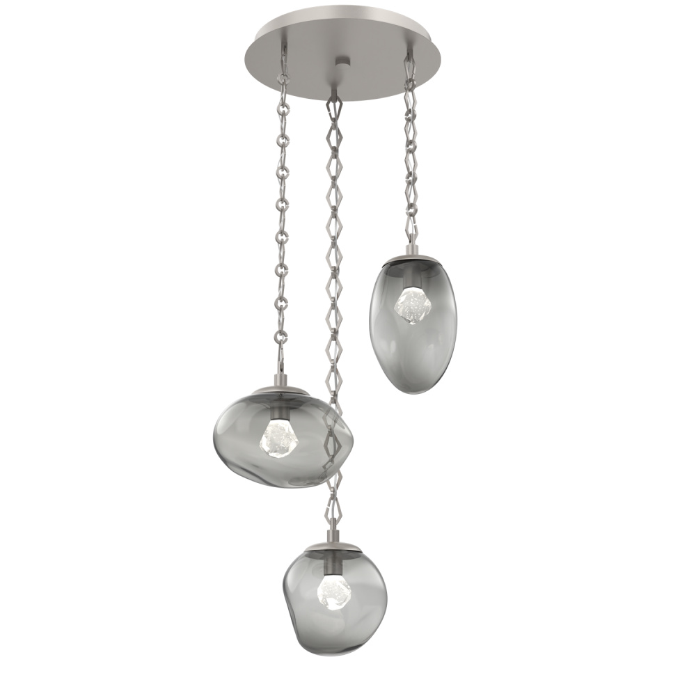 Cosmos Round 3pc Multi-Pendant with Chain (LED)