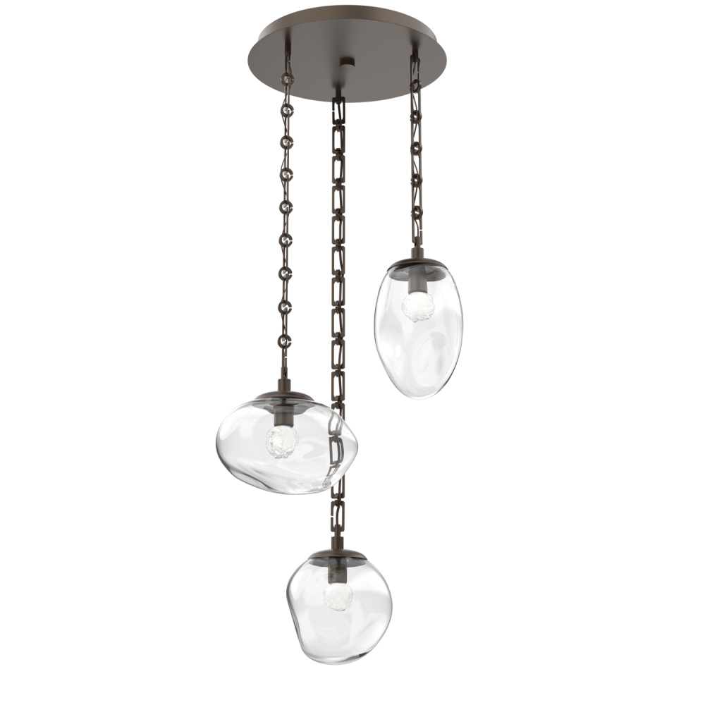 Cosmos Round 3pc Multi-Pendant with Chain (LED)