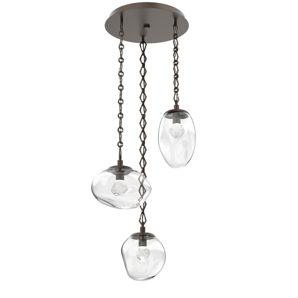 Cosmos Round 3pc Multi-Pendant with Chain (LED)