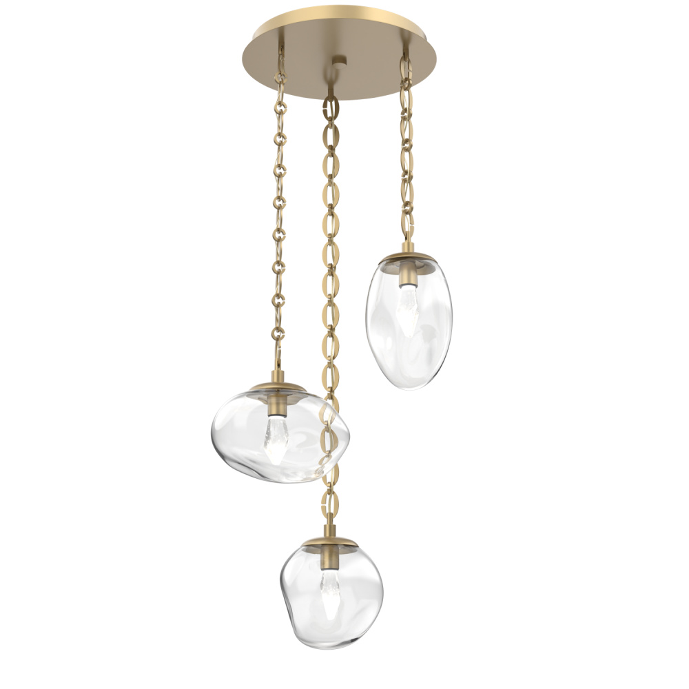 Cosmos Round 3pc Multi-Pendant with Chain (LED)